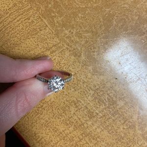 Sterling silver, GRA certified Moissanite ring